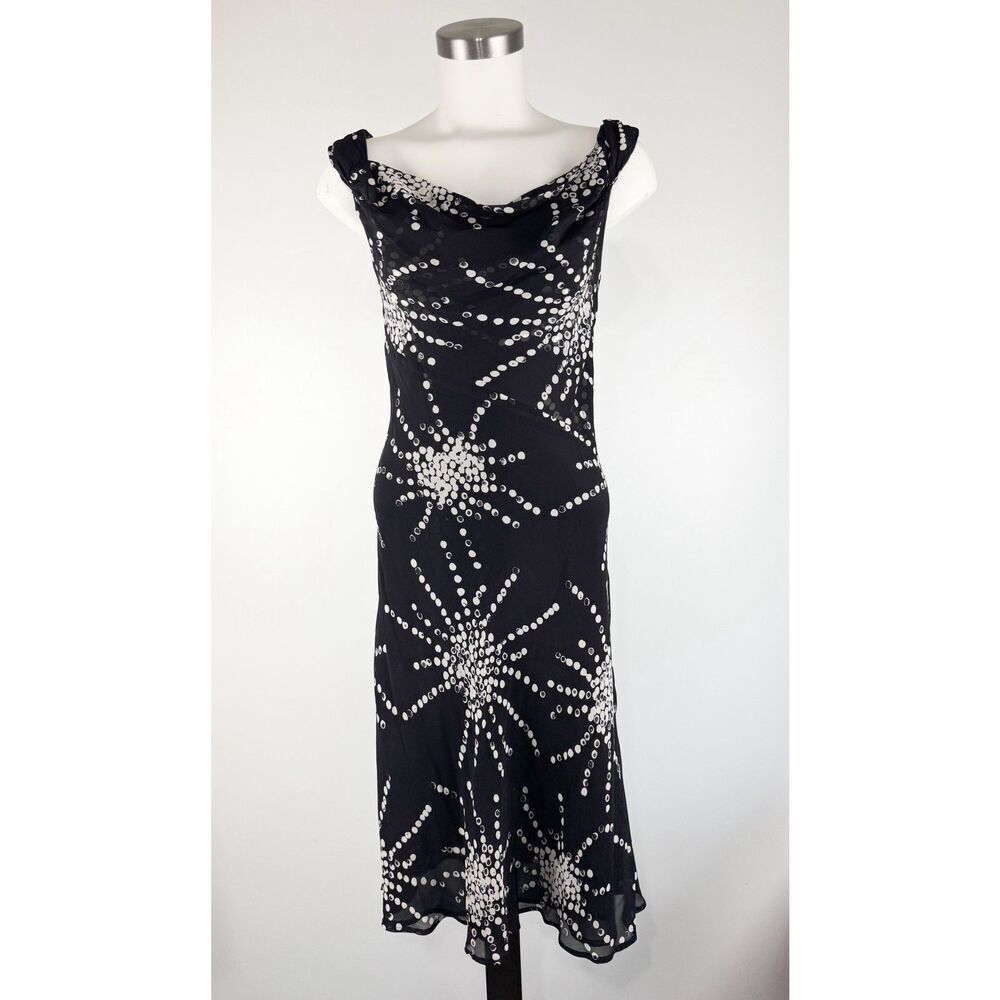 Vtg The Limited silk sz 6 Artsy Fairy Grunge Midi Dress cowl neck Whimsigoth